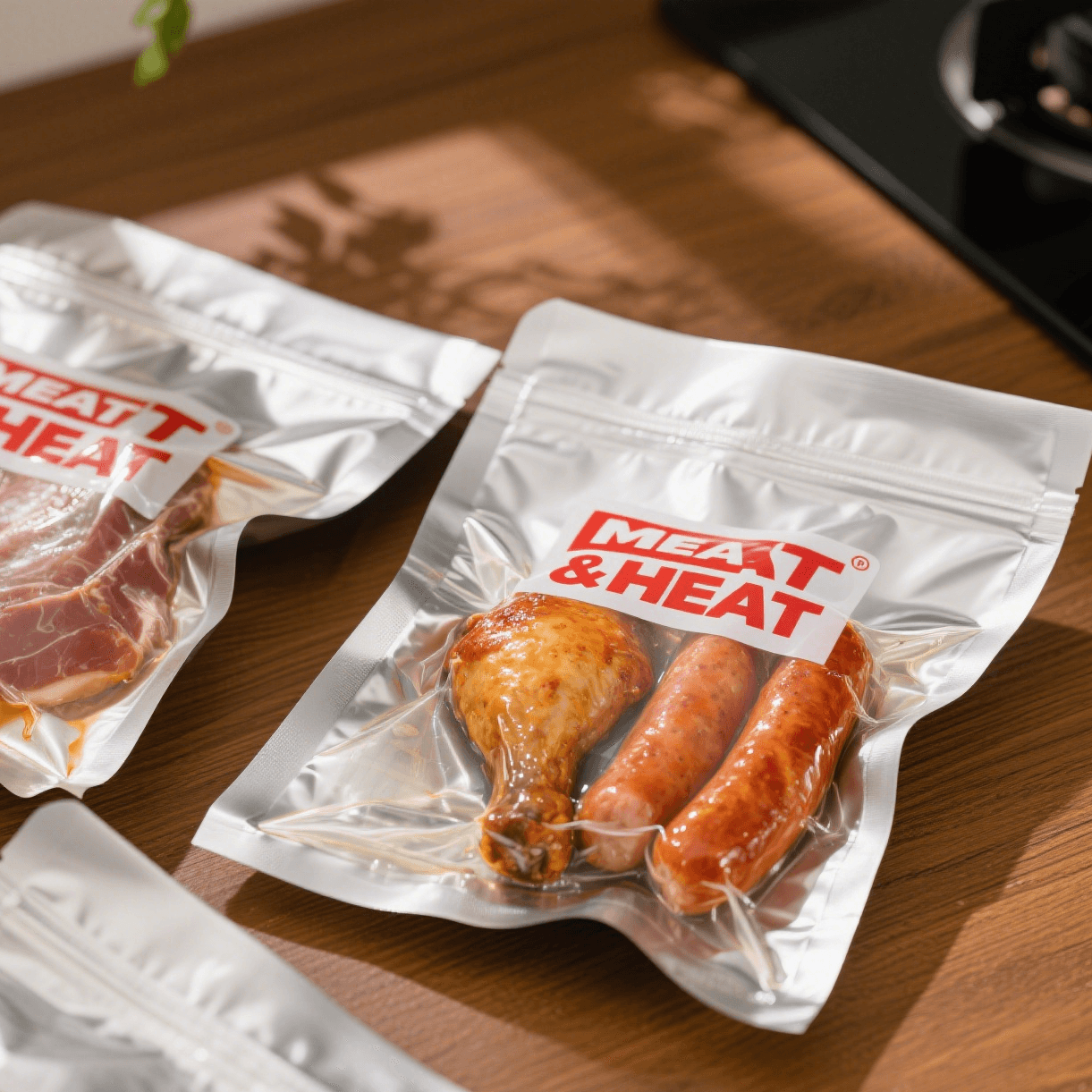 Custom Aluminum Foil Retort Pouch with Window 