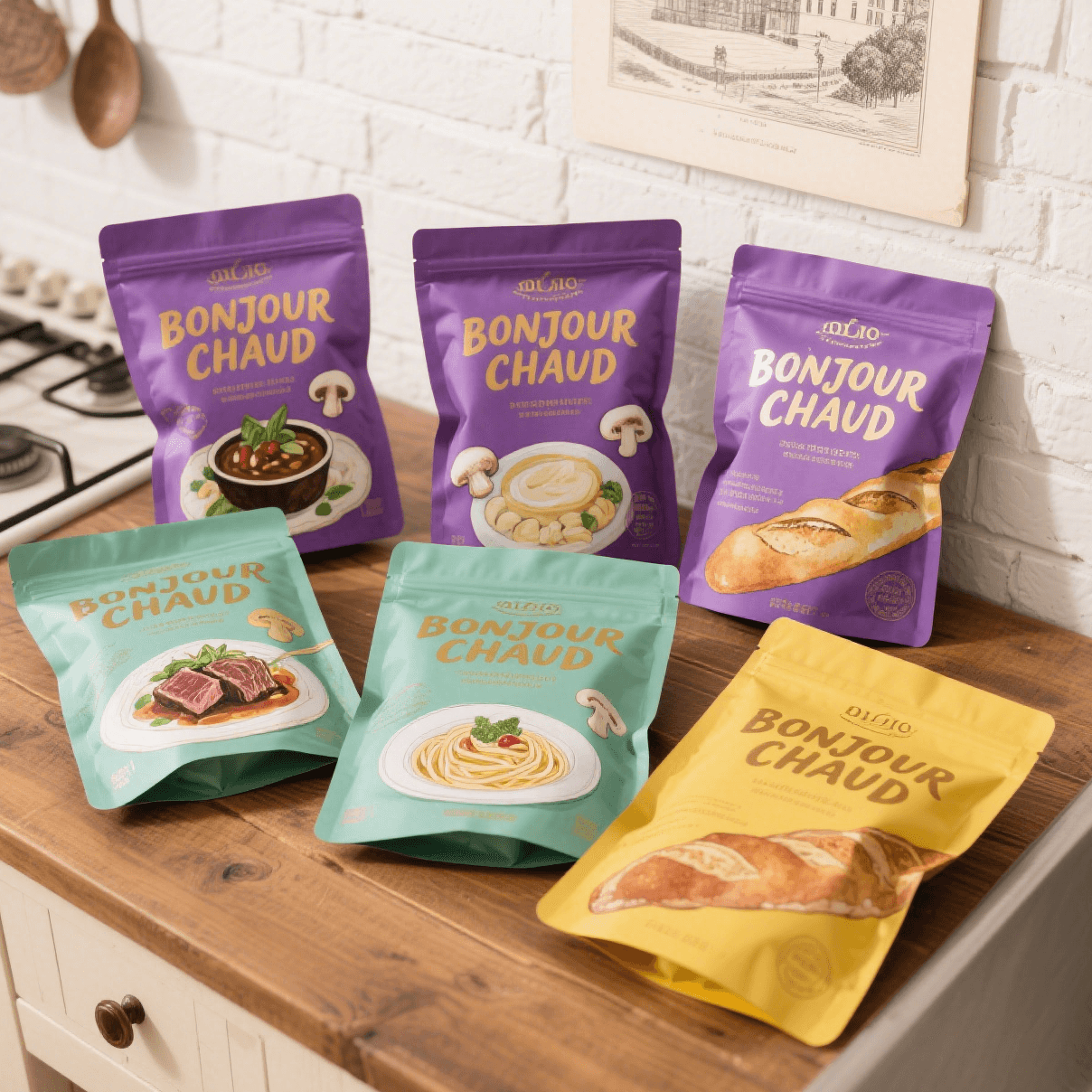  Retort Bag for a French Ready-to-Eat Curry Brand